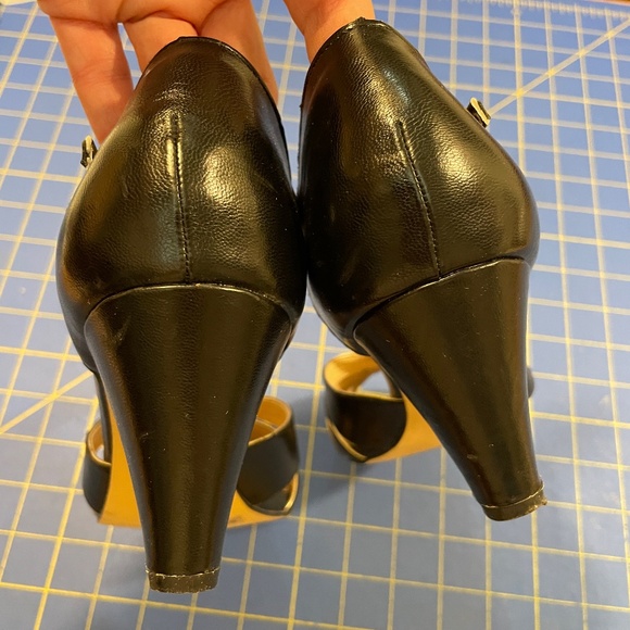 historical party shoes chelsea crew 1920s two piece heels open-toed size 40 - Picture 5 of 6